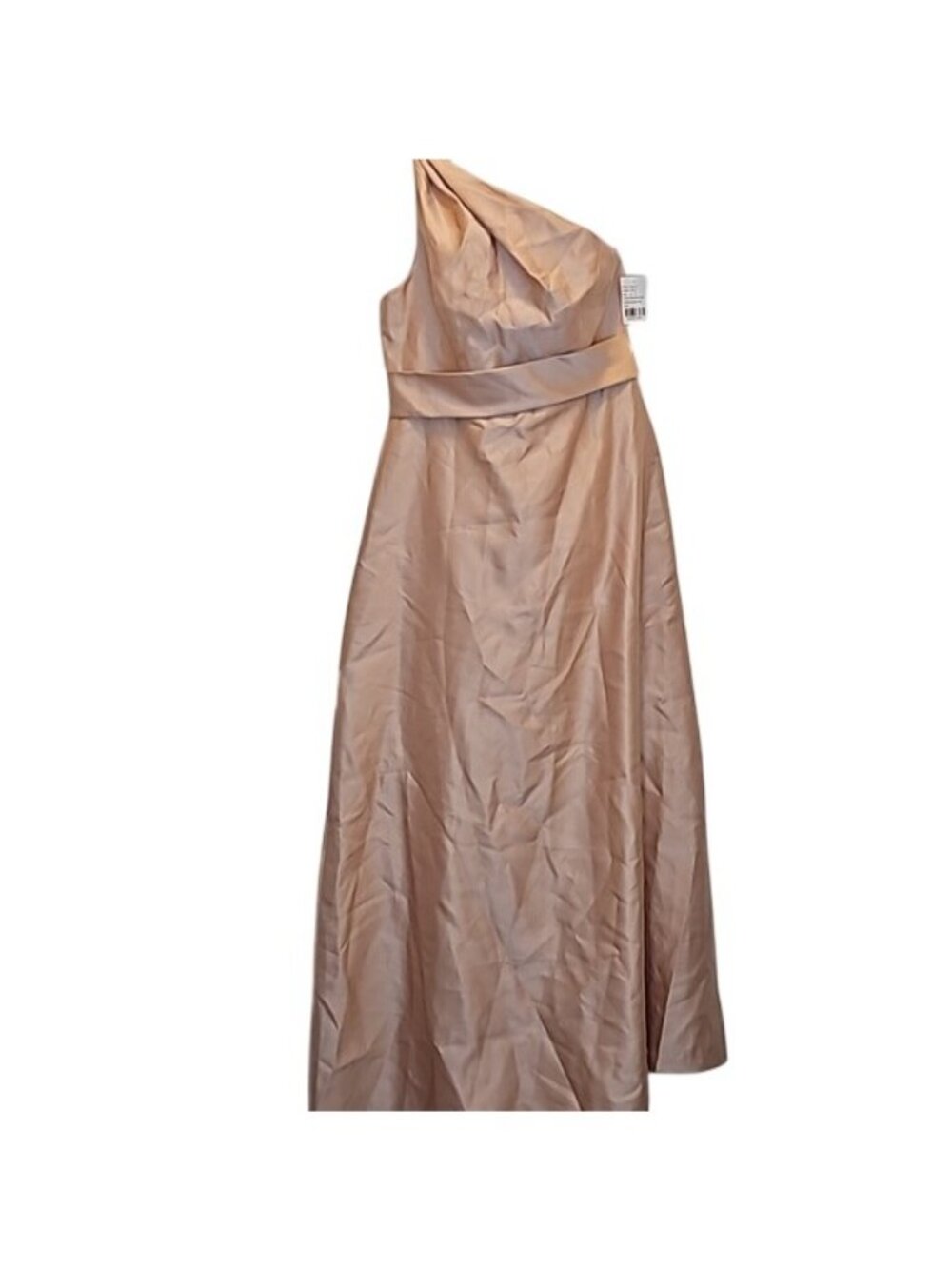 Alfred Sung Satin Twill One Shoulder Formal Gown Size 14 New Bridesmaid Party - Picture 4 of 10